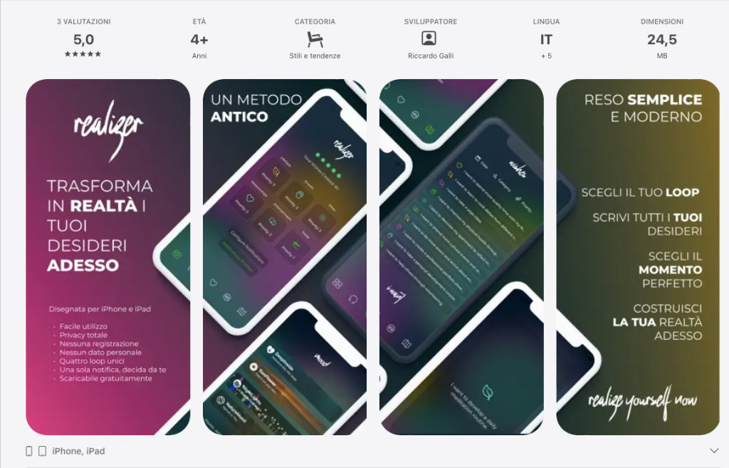 Realizer iOS App screenshot 2